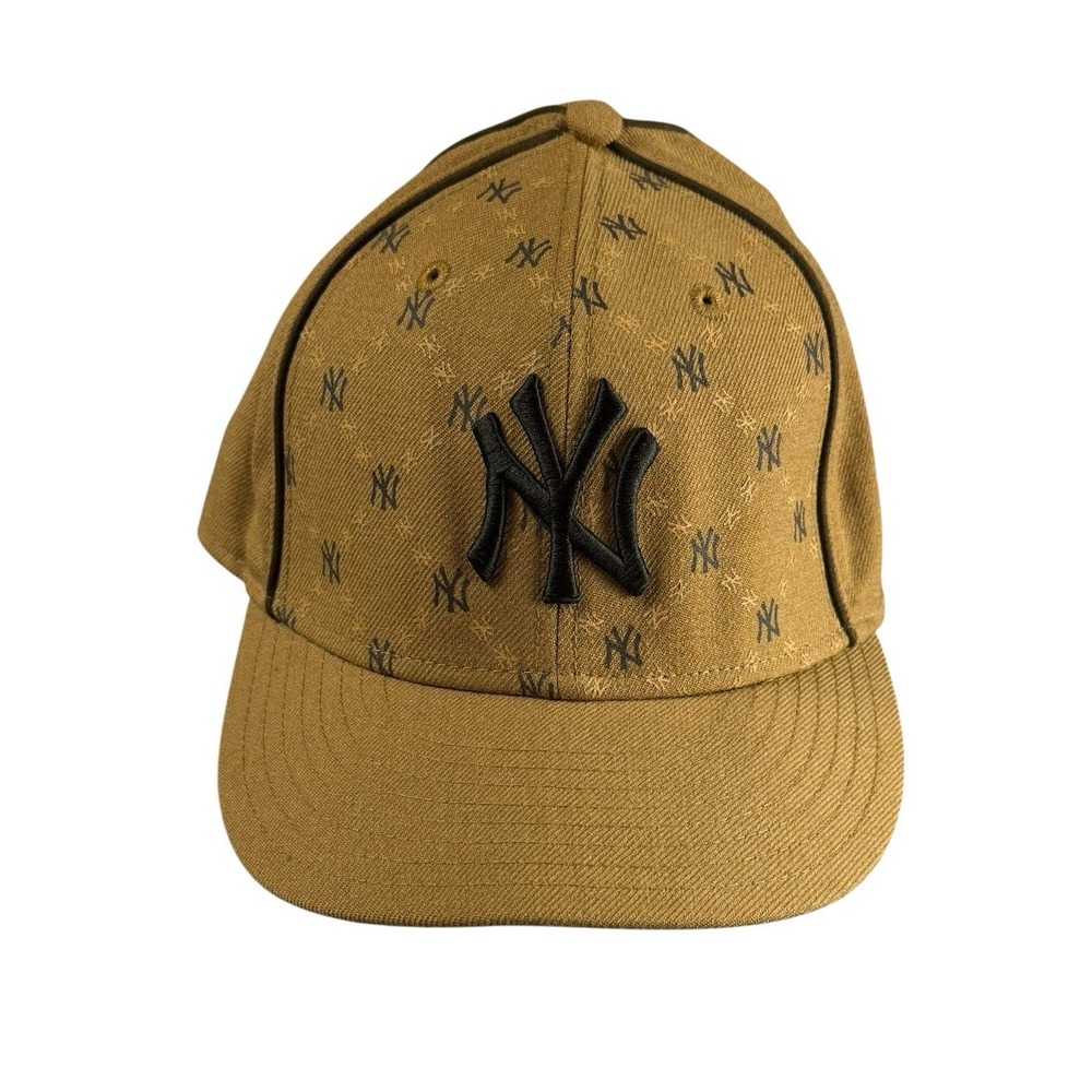 NEW ERA New York Yankees 59FIFTY 7 1/2 Gold Black Monogram Fitted Hat MLB Cap